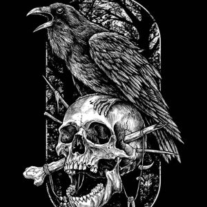 T-shirt unisexe Hysteria Ink Crown-N-Skull Ink