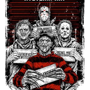 T-shirt unisexe Hysteria Ink Horror Ink blanc