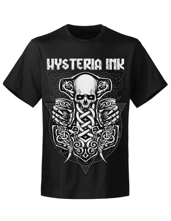 T-shirt unisexe Hysteria Ink Mjolnir skull Ink