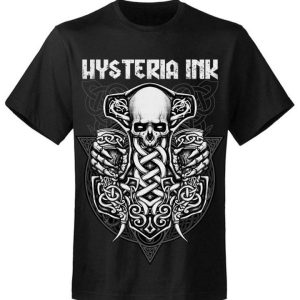 T-shirt unisexe Hysteria Ink Mjolnir skull Ink