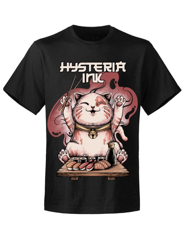 T-shirt unisexe Hysteria Ink  NekoCat Sushi Ink