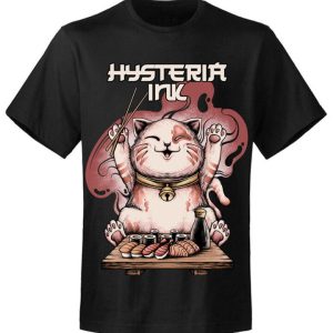 T-shirt unisexe Hysteria Ink  NekoCat Sushi Ink T-shirt unisexe Hysteria Ink  NekoCat Sushi Ink