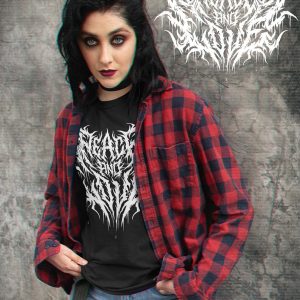 T-shirt unisexe Hysteria Ink Peace and love Black Metal