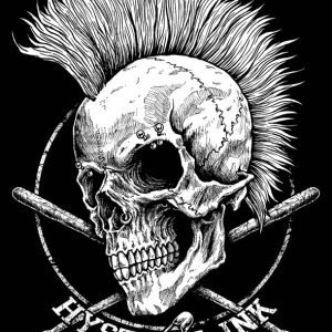 T-shirt unisexe Hysteria Ink Skull Drum Ink