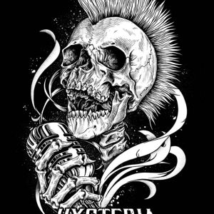 T-shirt unisexe Hysteria Ink Skull Sing Ink