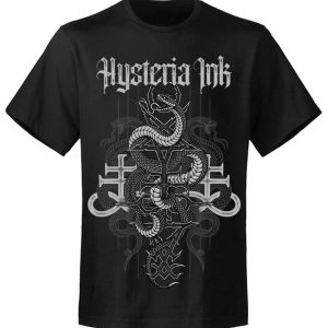 T-shirt unisexe Hysteria Ink Snake Cross Ink