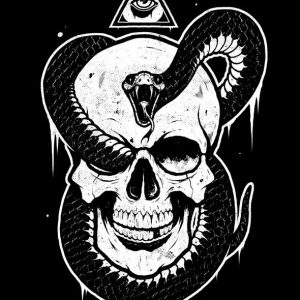 T-shirt unisexe Hysteria Ink Tenebres Snake Ink