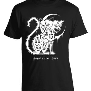 T-shirt unisexe Hysteria Ink Two Head Cat InK T-shirt unisexe Hysteria Ink Two Head Cat InK
