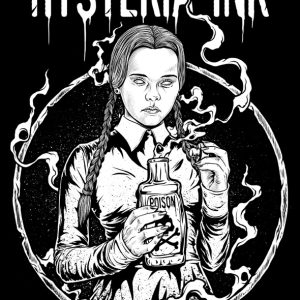 T-shirt unisexe Hysteria Ink Wednesday Addams Ink T-shirt unisexe Hysteria Ink Wednesday Addams Ink