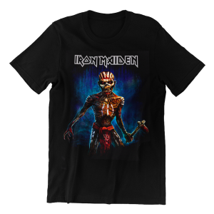 T-shirt unisexe  Iron Maiden Axe Eddie Book Of Souls European Tour T-shirt unisexe  Iron Maiden Axe Eddie Book Of Souls European Tour
