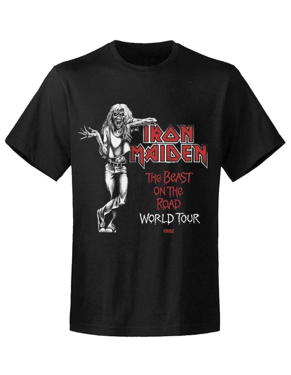 T-shirt unisexe Iron Maiden Beast On The Road World Tour 82