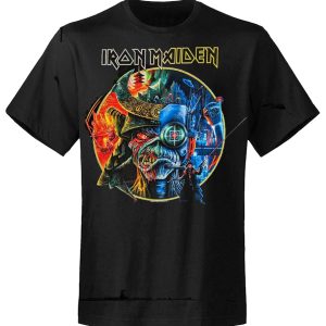 T-shirt unisexe Iron Maiden The Future Past Tour 23 Circle Art T-shirt unisexe Iron Maiden The Future Past Tour 23 Circle Art