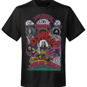 T-shirt unisexe  Led Zeppelin Electric Magic Black T-shirt unisexe  Led Zeppelin Electric Magic Black