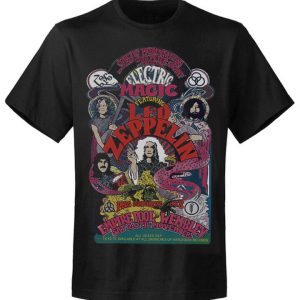 T-shirt unisexe  Led Zeppelin Electric Magic Black T-shirt unisexe  Led Zeppelin Electric Magic Black