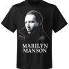 T-shirt unisexe Marilyn Manson Noir Face
