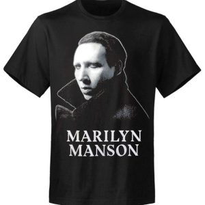 T-shirt unisexe Marilyn Manson Noir Face T-shirt unisexe Marilyn Manson Noir Face