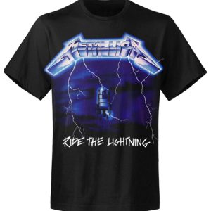T-shirt unisexe Metallica Ride the Lightning Track (Back Print) T-shirt unisexe Metallica Ride the Lightning Track (Back Print)