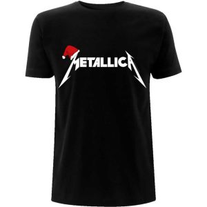 T-shirt unisexe Metallica Santa Hat Logo T-shirt unisexe Metallica Santa Hat Logo