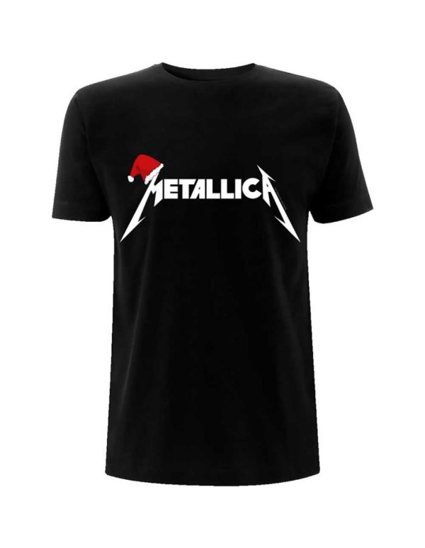 T-shirt unisexe Metallica Santa Hat Logo