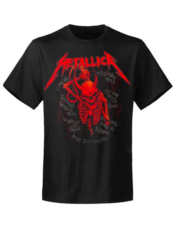 T-shirt unisexe Metallica Skull Screaming Red 72 Seasons