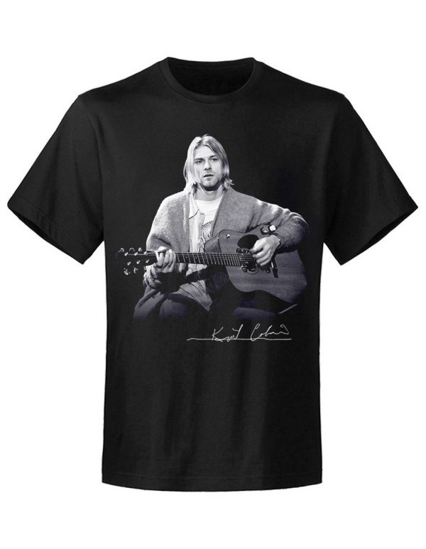 T-shirt unisexe  Nirvana Kurt Cobain Guitar Live Photo