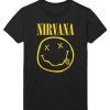 T-shirt unisexe  Nirvana Yellow Smiley Flower Sniffin&rsquo; Back Print