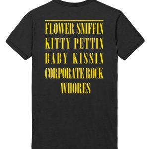 T-shirt unisexe  Nirvana Yellow Smiley Flower Sniffin’ Back Print T-shirt unisexe  Nirvana Yellow Smiley Flower Sniffin’ Back Print