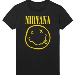 T shirt unisexe Nirvana Yellow Smiley Flower Sniffin Back Print 3