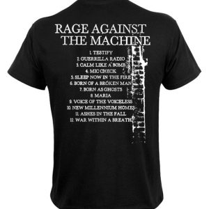 T-shirt unisexe Rage against the Machine BOLA Album Cover Tracks Black