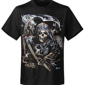 T-shirt unisexe Rock Eagle Caballo Glow Dragon Reaper T-shirt unisexe Rock Eagle Caballo Glow Dragon Reaper