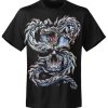 T-shirt unisexe Rock Eagle Caballo Glow Dragon Skull