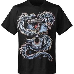 T-shirt unisexe Rock Eagle Caballo Glow Dragon Skull T-shirt unisexe Rock Eagle Caballo Glow Dragon Skull