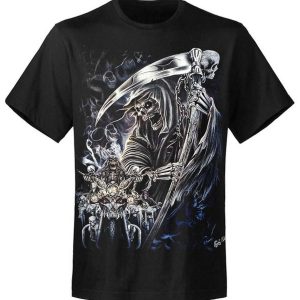 T-shirt unisexe Rock Eagle Caballo Glow Reaping Bikers T-shirt unisexe Rock Eagle Caballo Glow Reaping Bikers