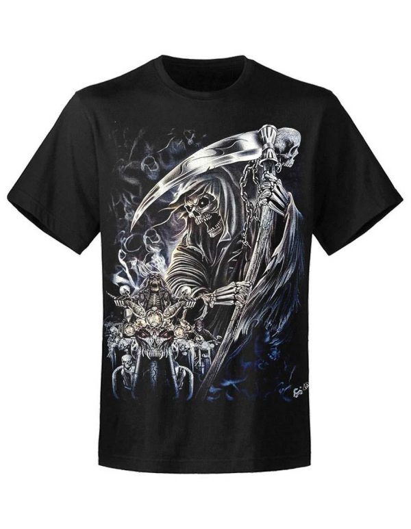 T-shirt unisexe Rock Eagle Caballo Glow Reaping Bikers