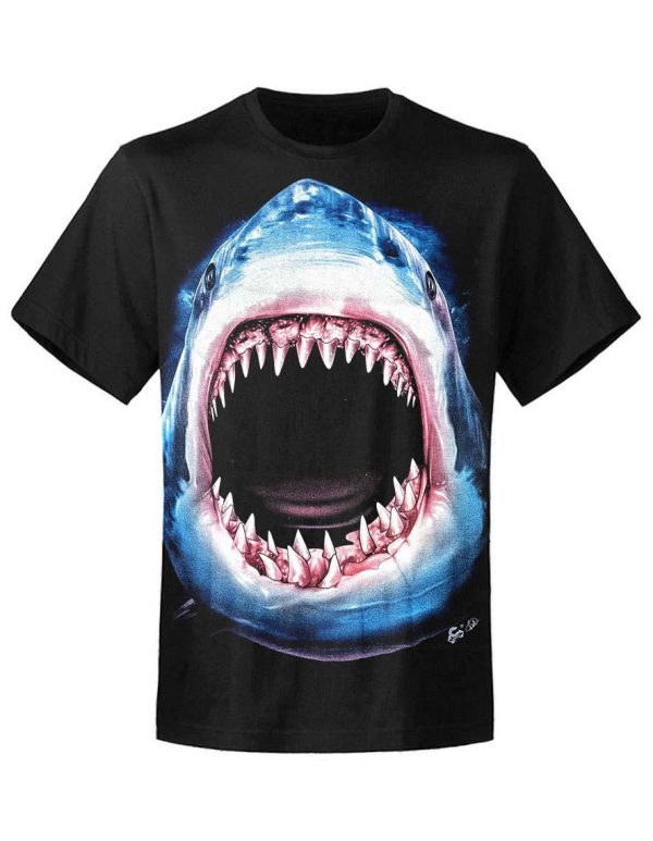 T-shirt unisexe Rock Eagle Caballo Glow Shark Jaws