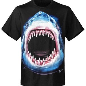 T-shirt unisexe Rock Eagle Caballo Glow Shark Jaws