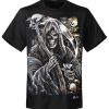 T-shirt unisexe Rock Eagle Caballo Glow Skull Reaper