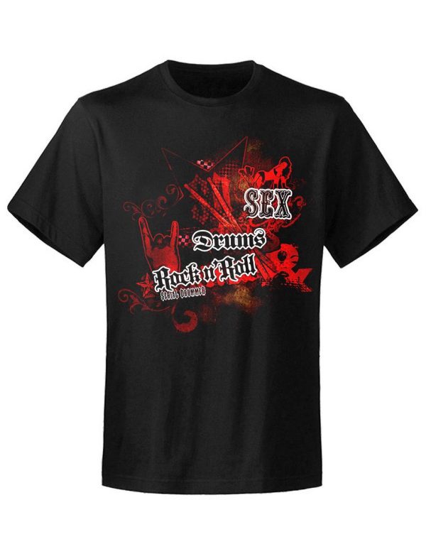 T-shirt unisexe Serial Drummer Sex Drums Rock N Roll