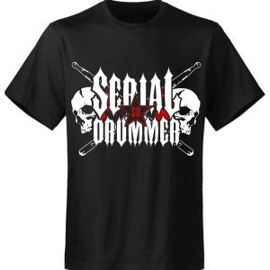T shirt unisexe Serial Drummer Skulls 1