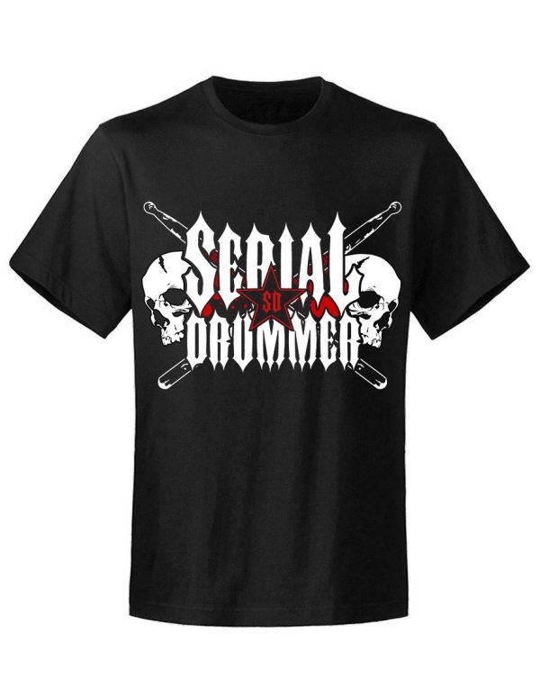 T-shirt unisexe Serial Drummer Skulls