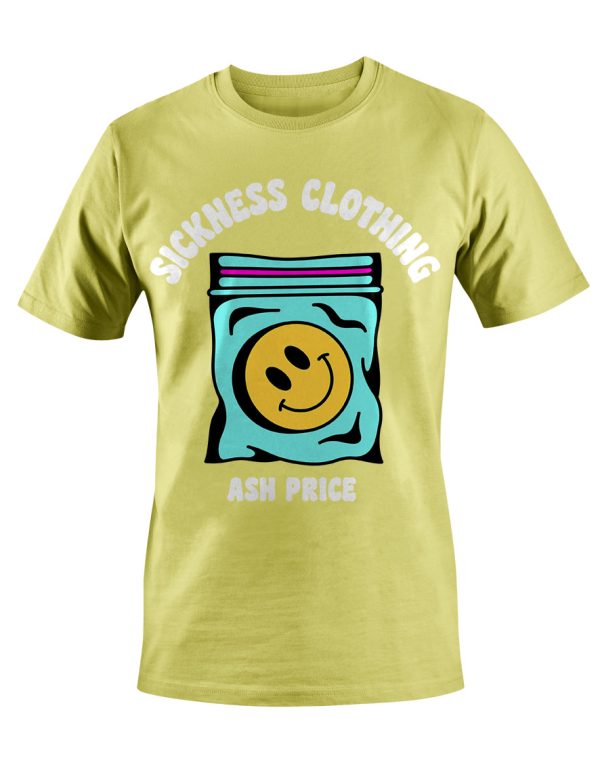 T-shirt unisexe Sickness clothing  Happy Bag Cornsilk