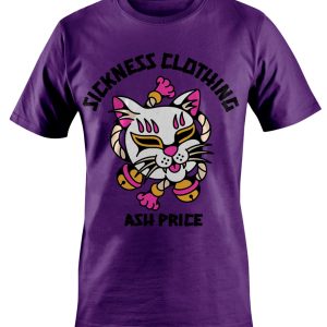 T-shirt unisexe Sickness clothing NeKocat Purple T-shirt unisexe Sickness clothing NeKocat Purple