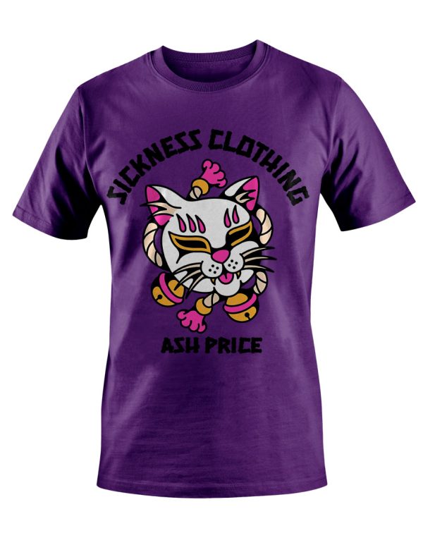 T-shirt unisexe Sickness clothing  NeKocat Purple