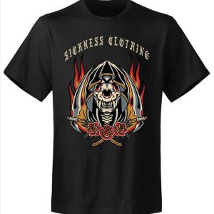 T-shirt unisexe Sickness clothing Old School Death Sick Black T-shirt unisexe Sickness clothing Old School Death Sick Black