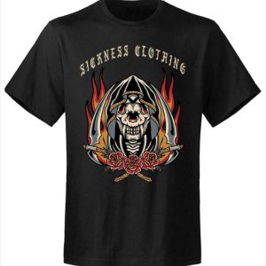 T-shirt unisexe Sickness clothing  Old School Death Sick Black