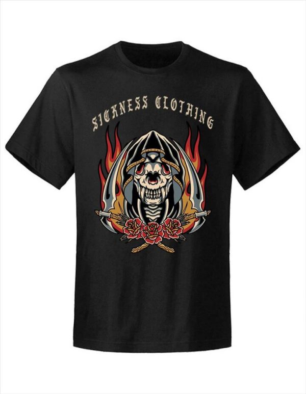 T-shirt unisexe Sickness clothing  Old School Death Sick Black