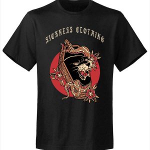 T-shirt unisexe Sickness clothing Old School Panther Black T-shirt unisexe Sickness clothing Old School Panther Black