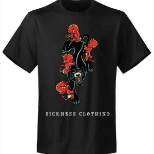 T-shirt unisexe Sickness clothing Old School Panther Devil Black T-shirt unisexe Sickness clothing Old School Panther Devil Black