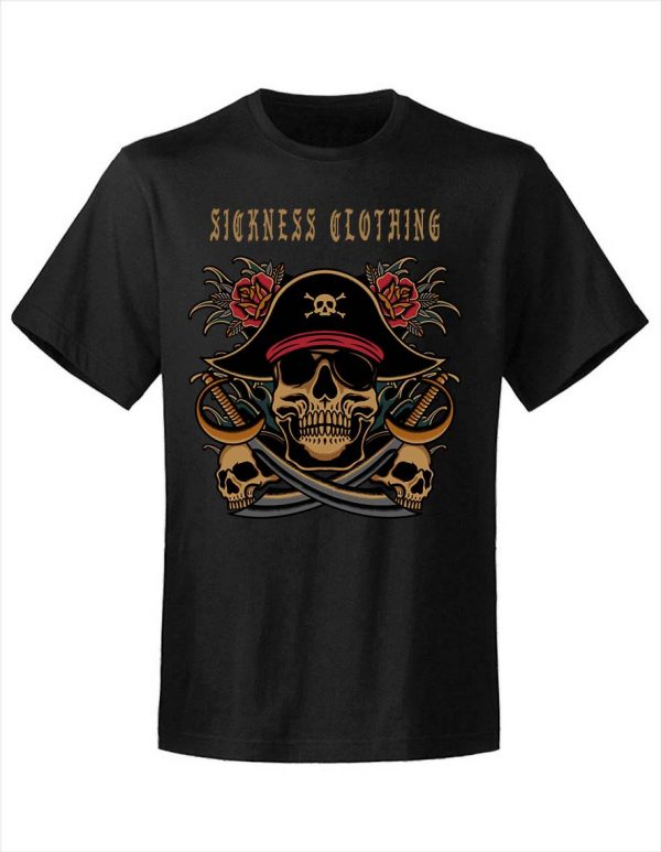 T-shirt unisexe Sickness clothing  Old School Pirates