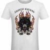 T-shirt unisexe Sickness clothing  Old School Wolf White